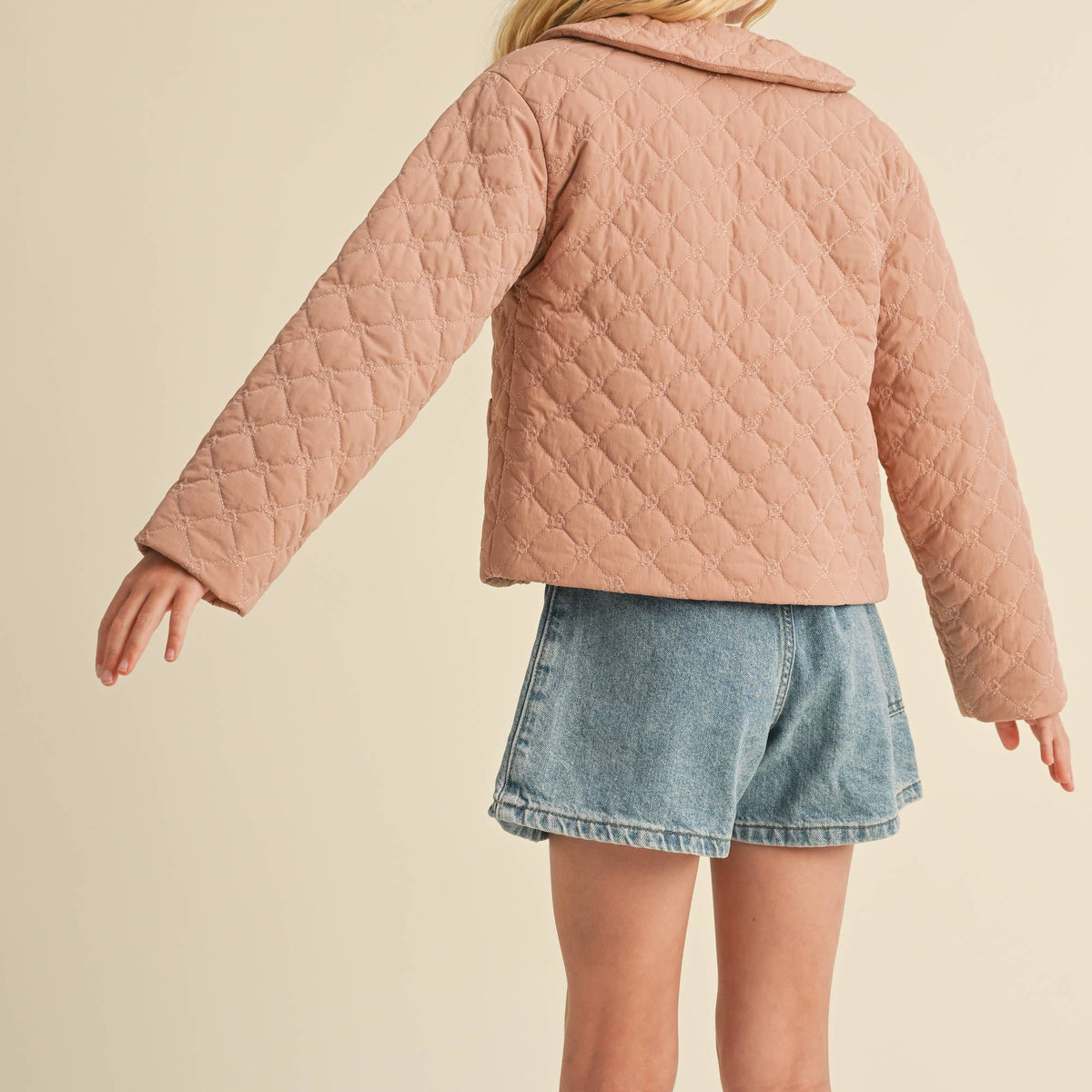 Girls Drop Shoulder Quilted Jacket 7-14 441