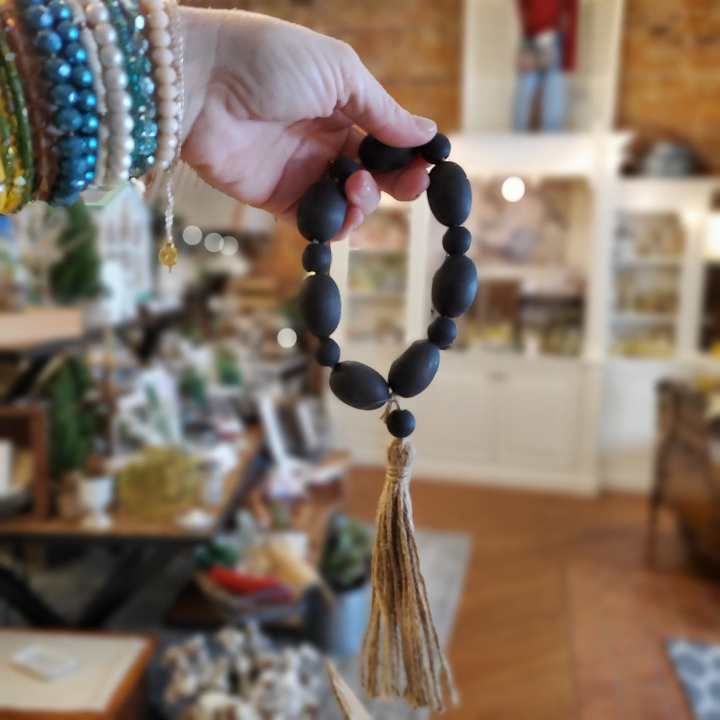 Wood Bead Candle Ring (varies)