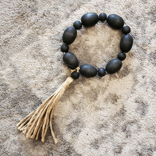 Wood Bead Candle Ring (varies)