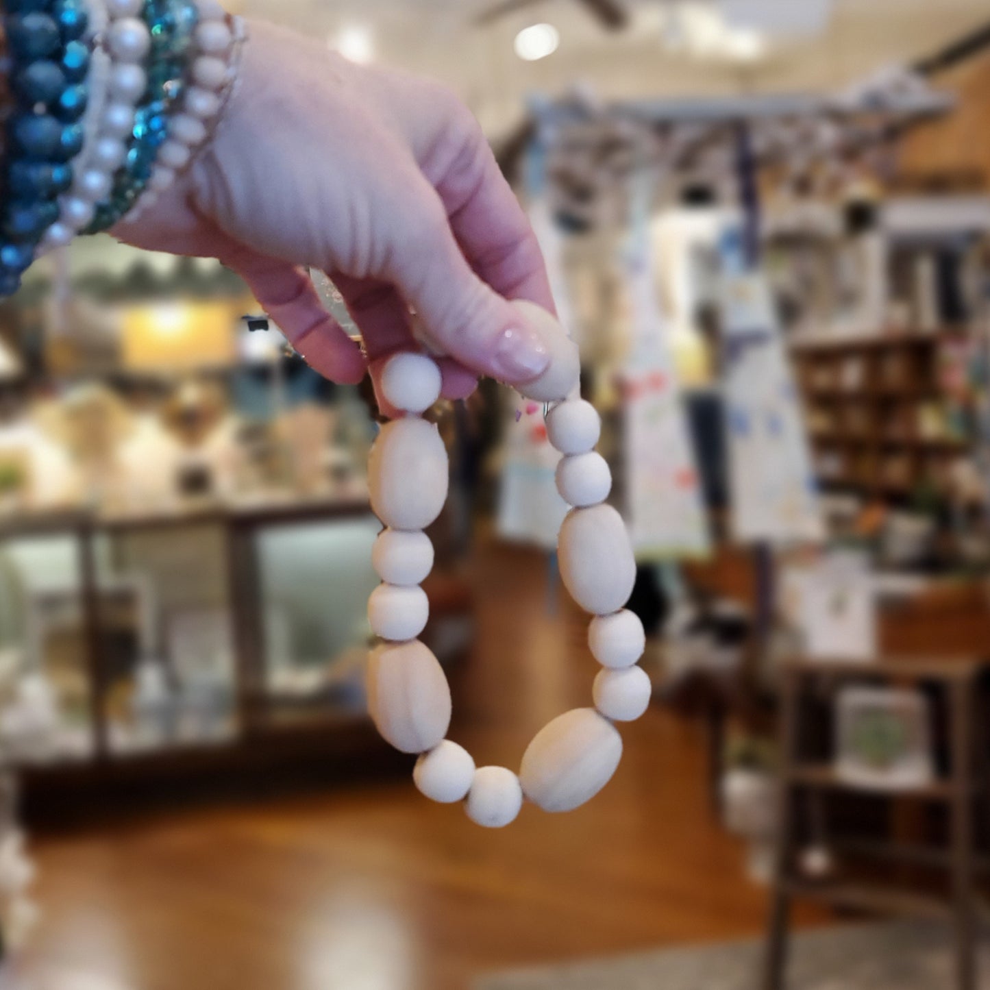 Wood Bead Candle Ring (varies)