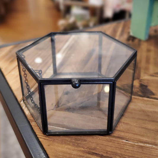 Black and Glass Trinket Box