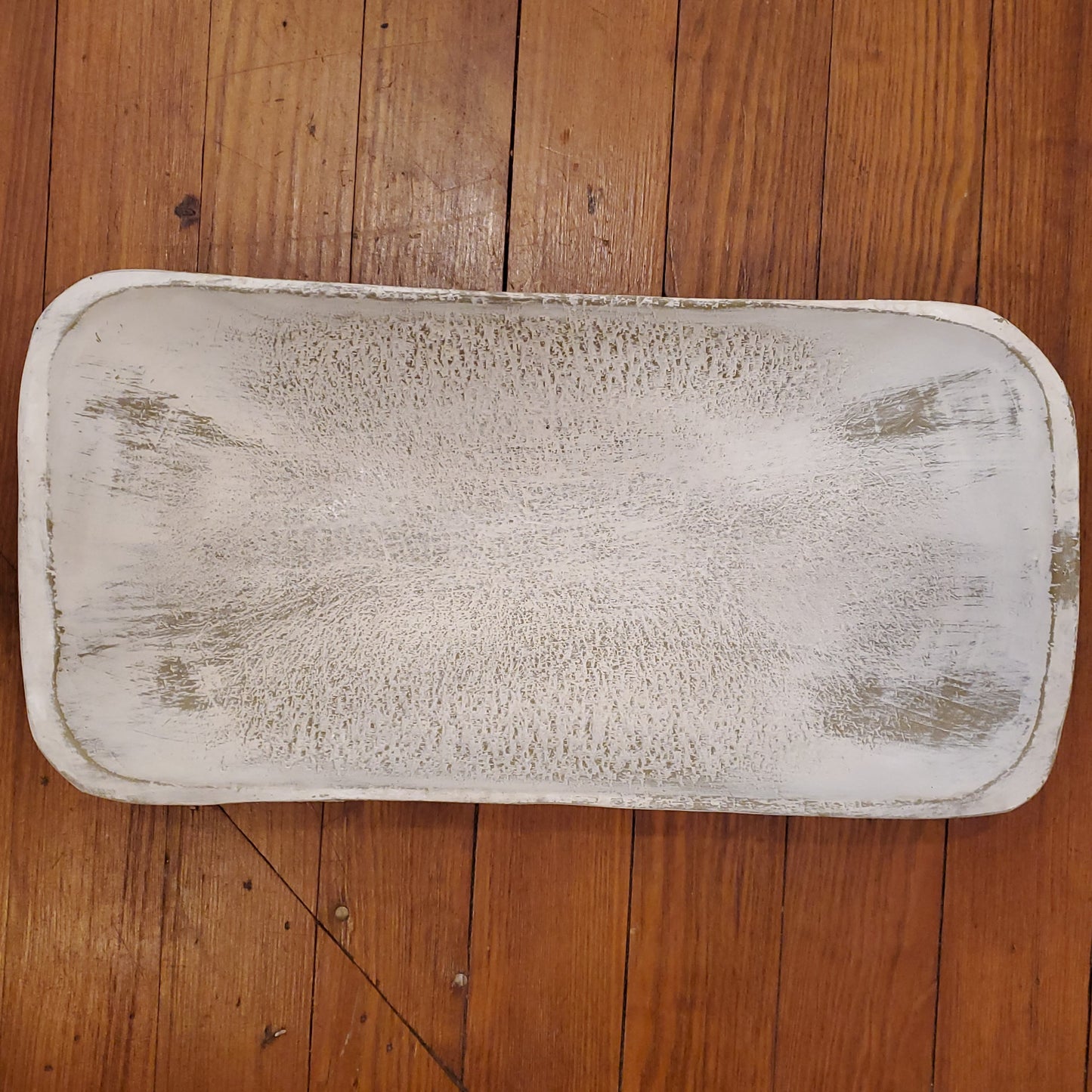 Whitewash Centerpiece Decorative Dough Bowl