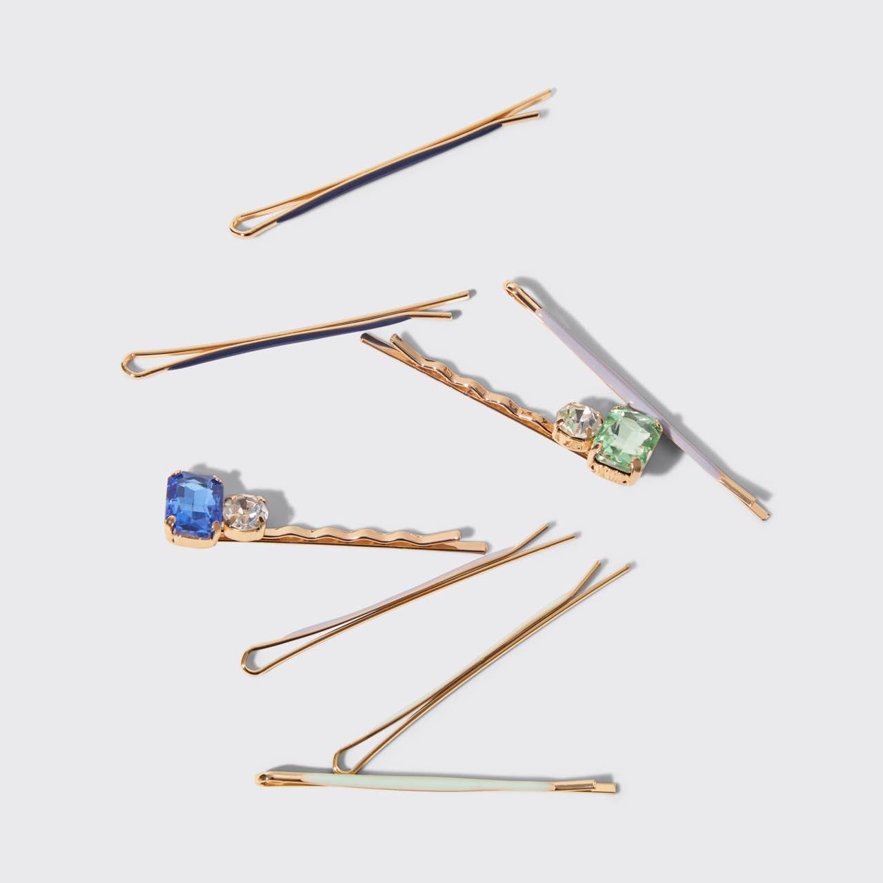 CC Cloud & Gem Bobby Pins 8pc Set - Garden Bouquet