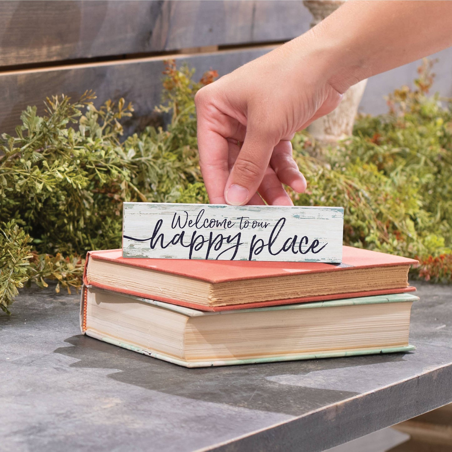 Tiny Welcome To Our Happy Place Sign