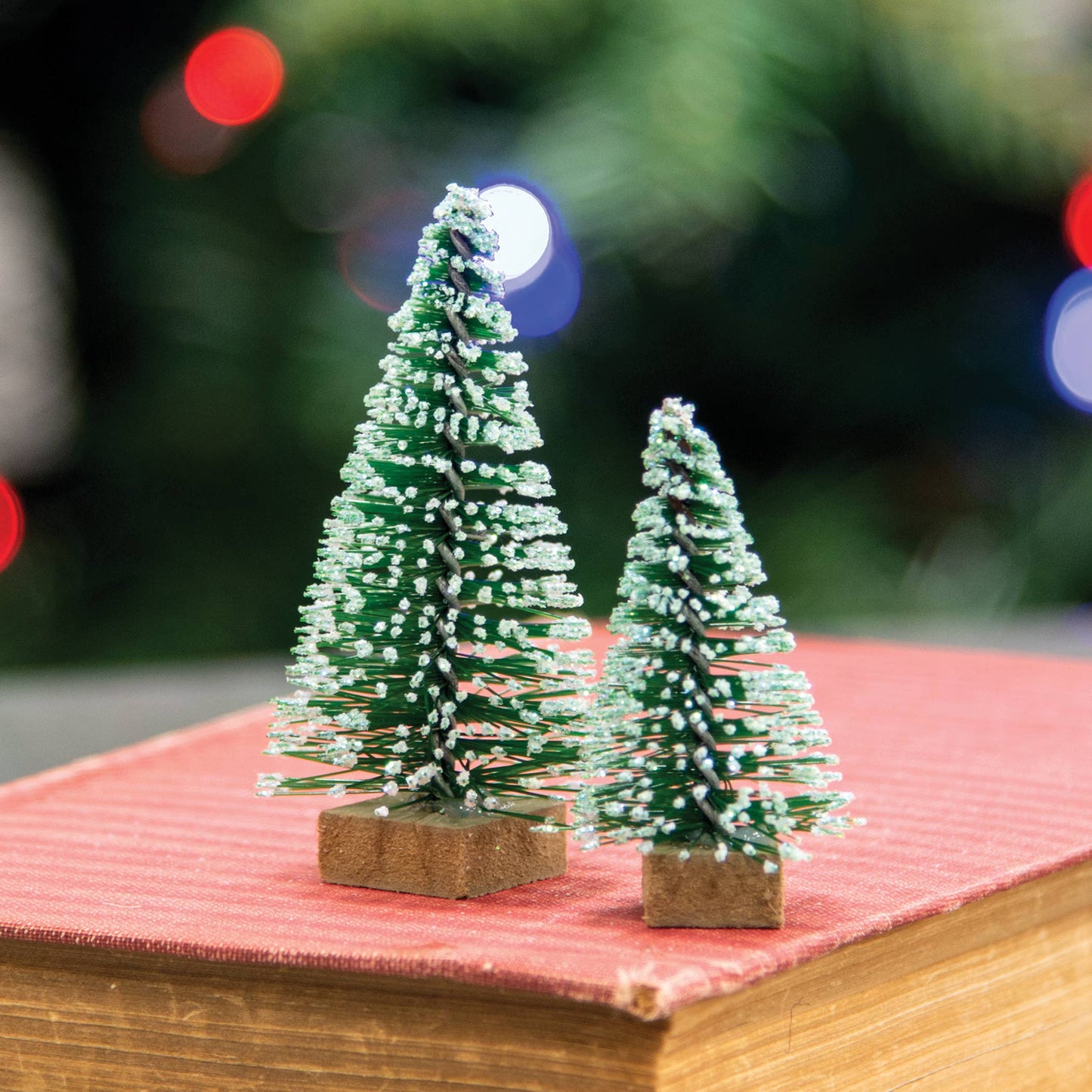 Mini Frosty Bottle Brush Tree
