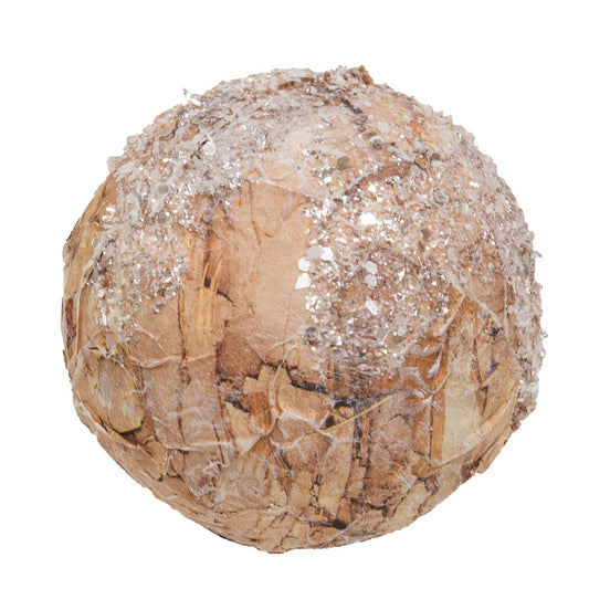 Sparkle Birch Ball Ornament - 4"