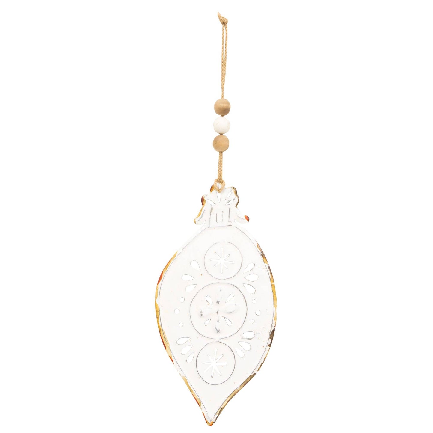 Shabby Chic Metal Teardrop Ornament