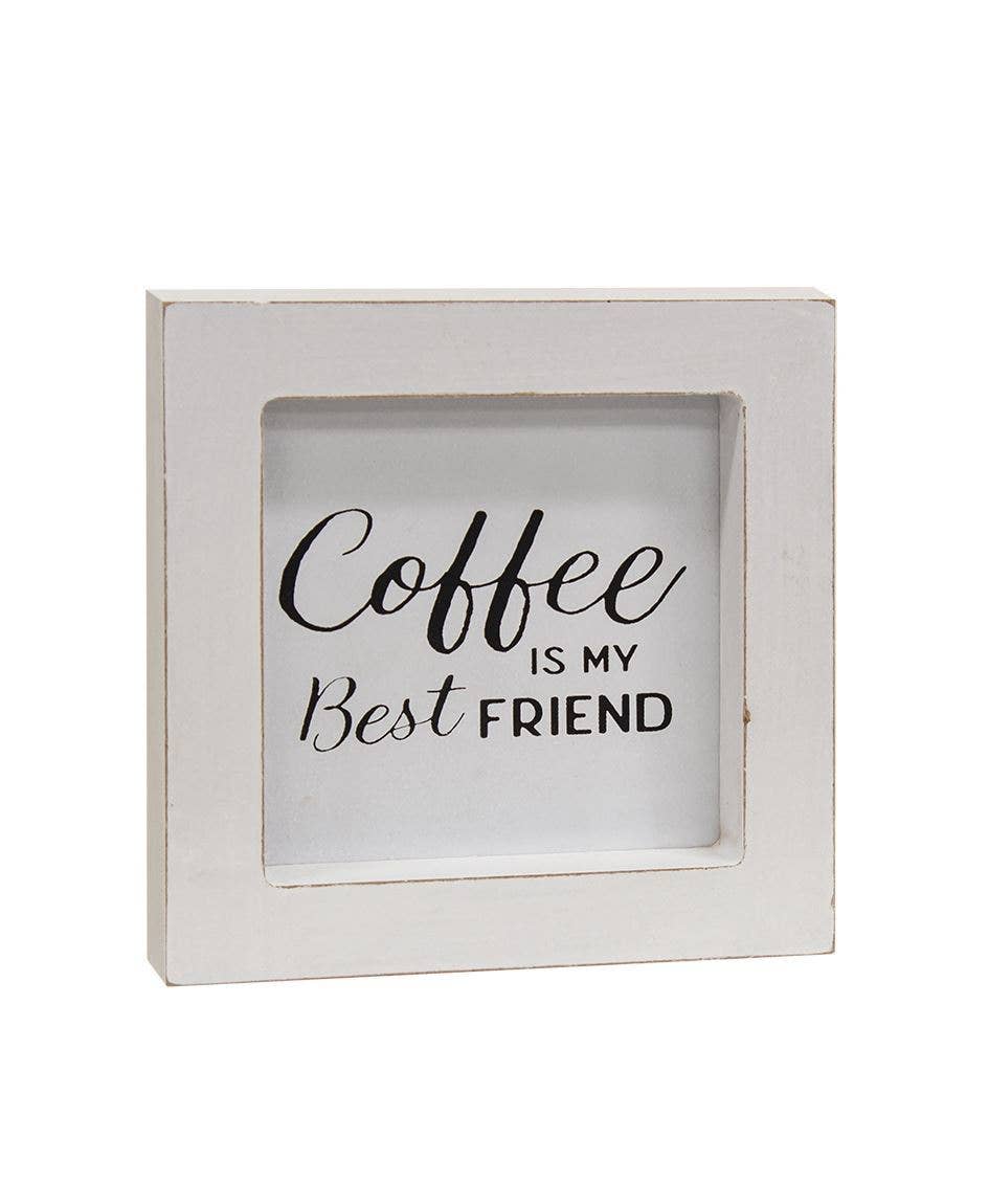 Coffee is My Best Friend Mini Framed Sign