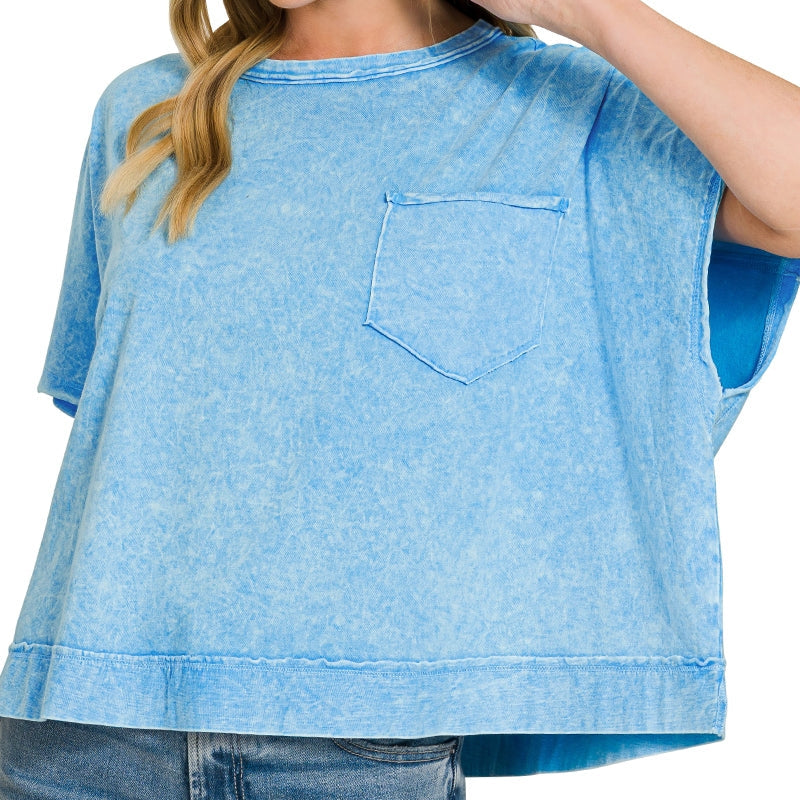 Halo Snow Relaxed Top in Blue