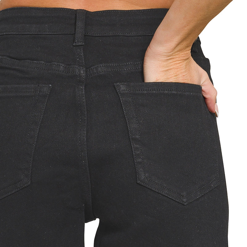 Raw Frayed Hem Denim Shorts