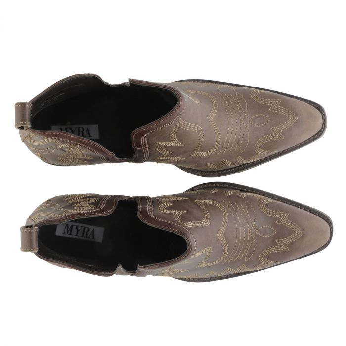 MYRA "Katherine" Genuine Leather Boots – Brown