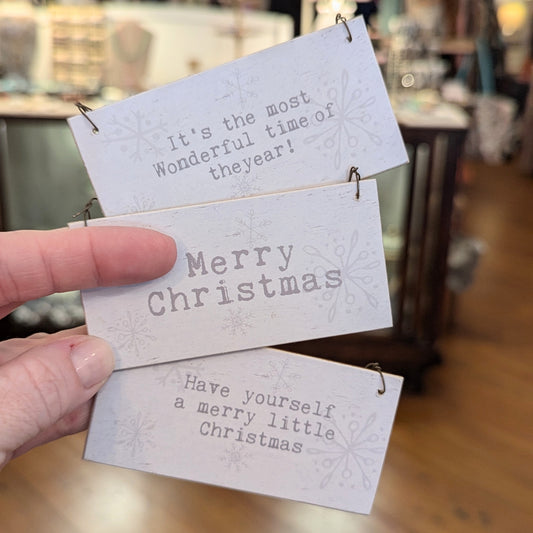 Mini Snowflake Christmas Sign (varies)