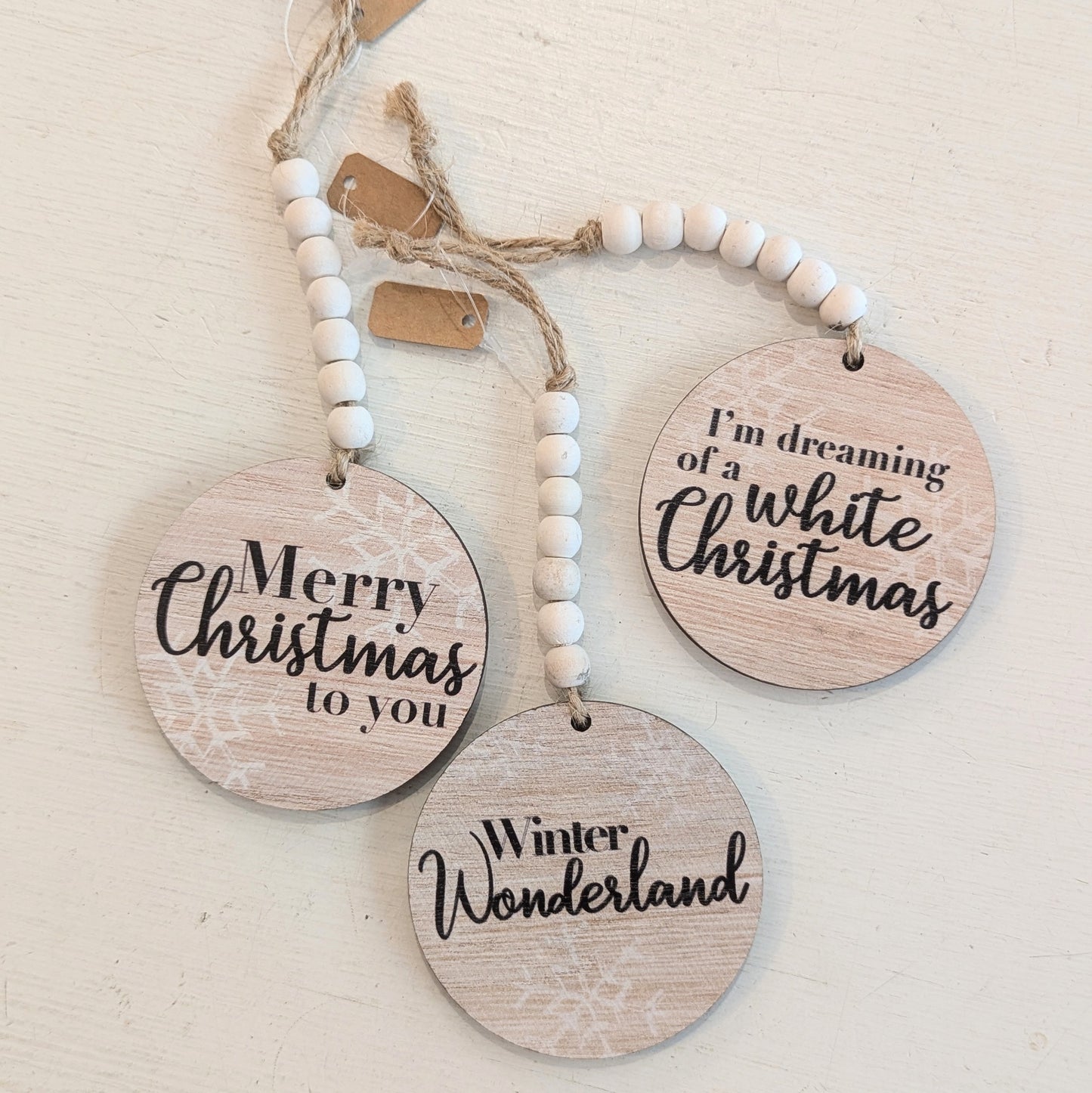 Beaded Snowflake Ornament (varies)