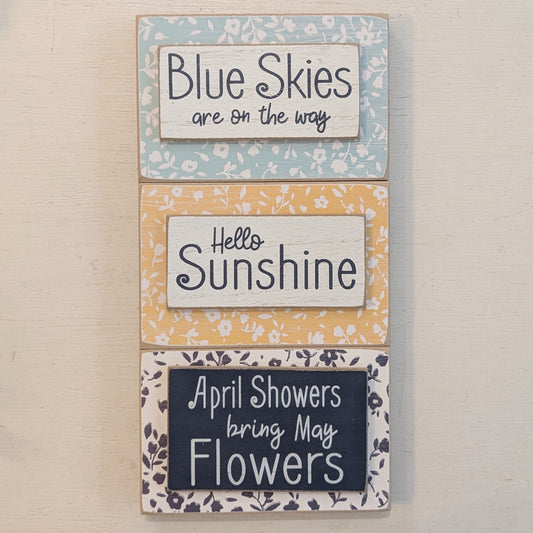 Springtime Block Sign (varies)