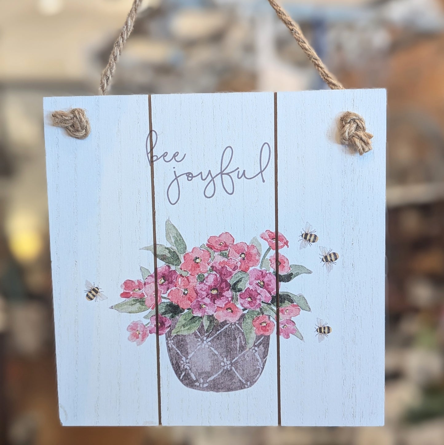 Bee Joyful Shiplap Sign