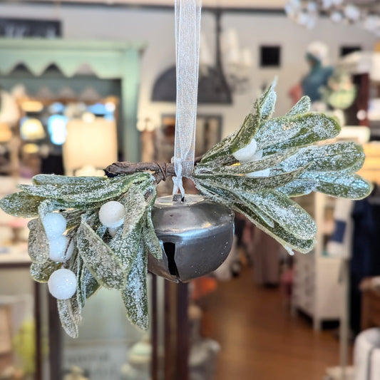 Sparkle Mistletoe Bell Ornament