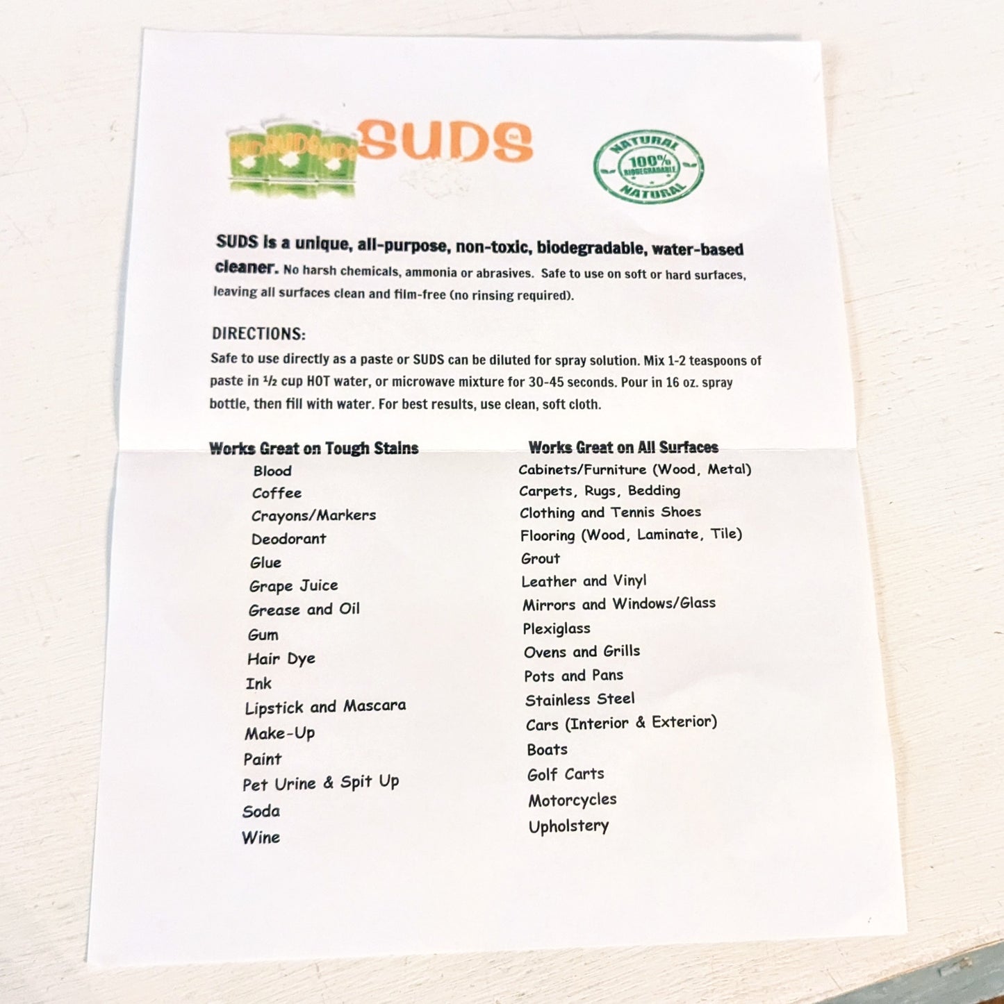 Suds - Amazing Stain Remover