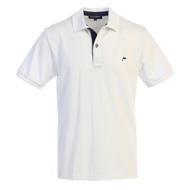 Short Sleeve Polo Shirt in White MEN
