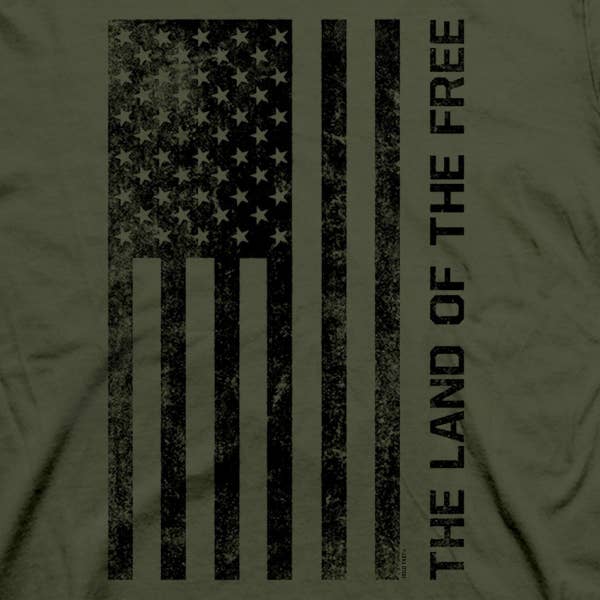 Land of the Free Patriotic Cotton Tee MEN 232