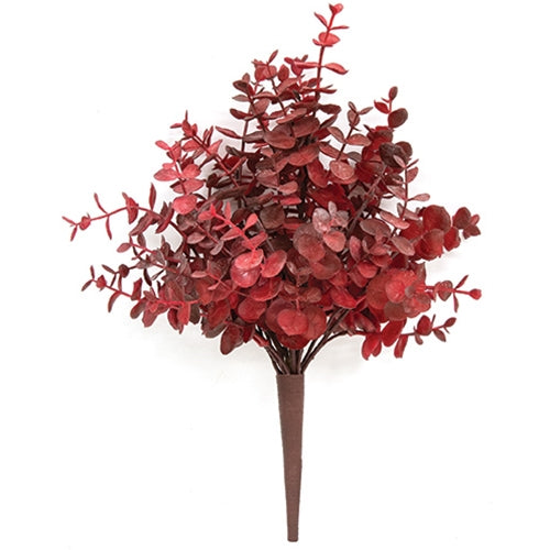 Burgundy Eucalyptus Bush 13" Stem