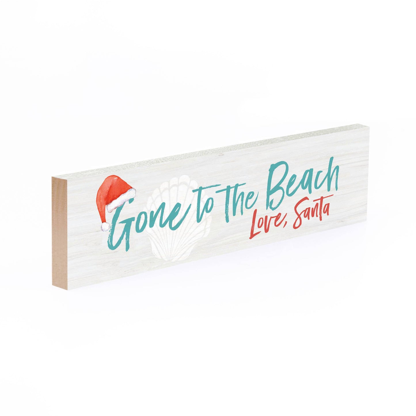 Tiny Gone To The Beach Love Santa Sign