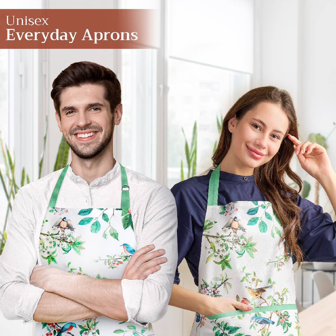 Apron 100% Cotton - Mesange Bird