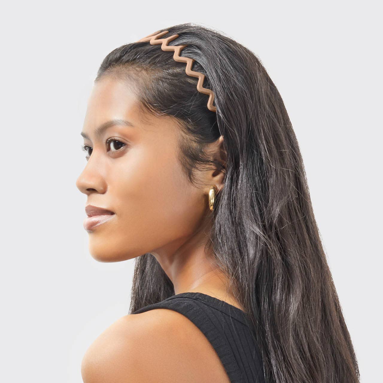 CC Recycled Plastic Zig Zag Headband 2pc - Neutral