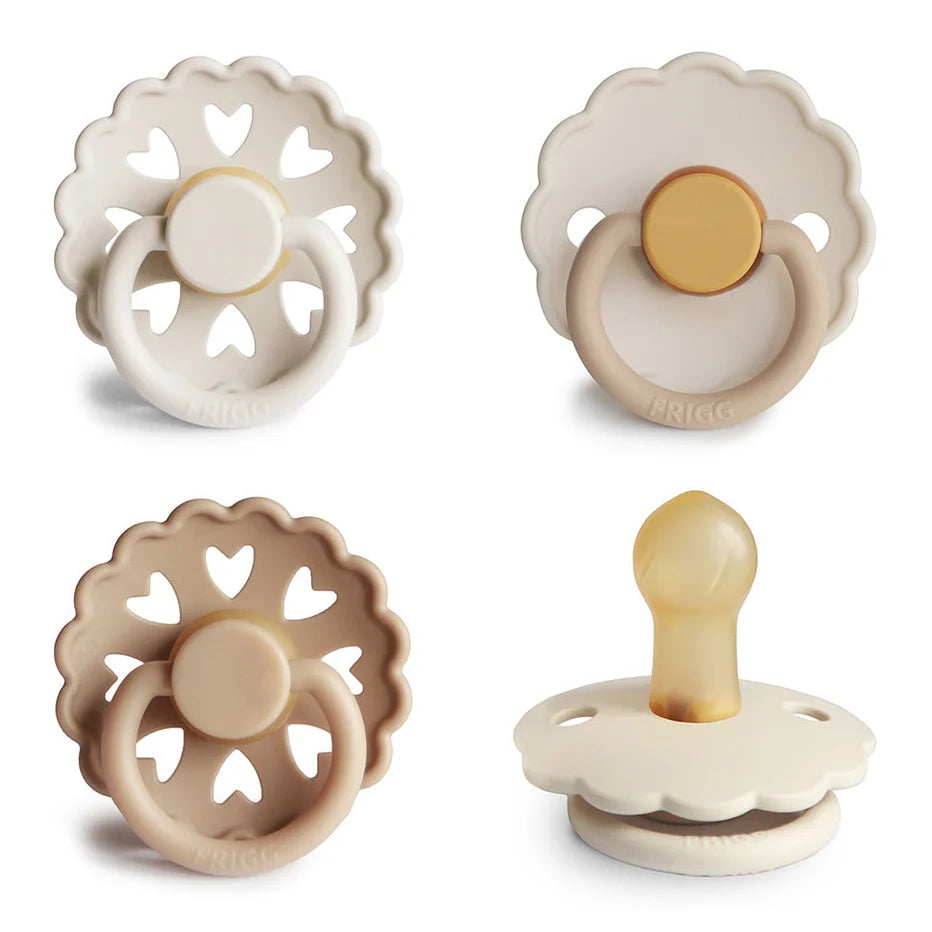 Mushie Natural Rubber Pacifier 4-Pack (varies)