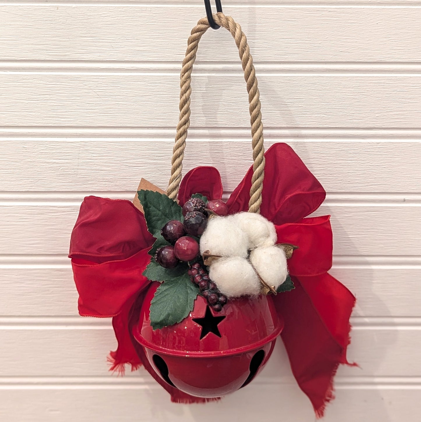 SS Ornament - Red Bell w/ Cotton