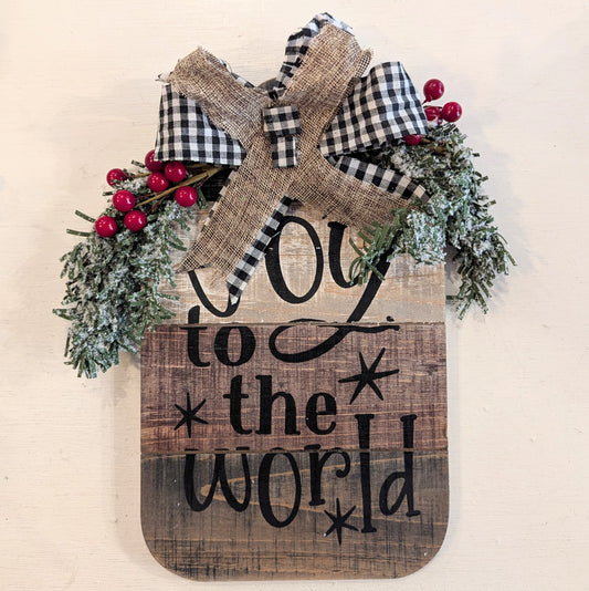 Joy to the World Slat Wood Christmas Sign
