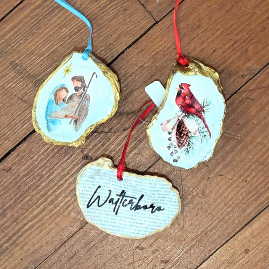 Gilt-Edged Oyster Shell Ornament (varies)