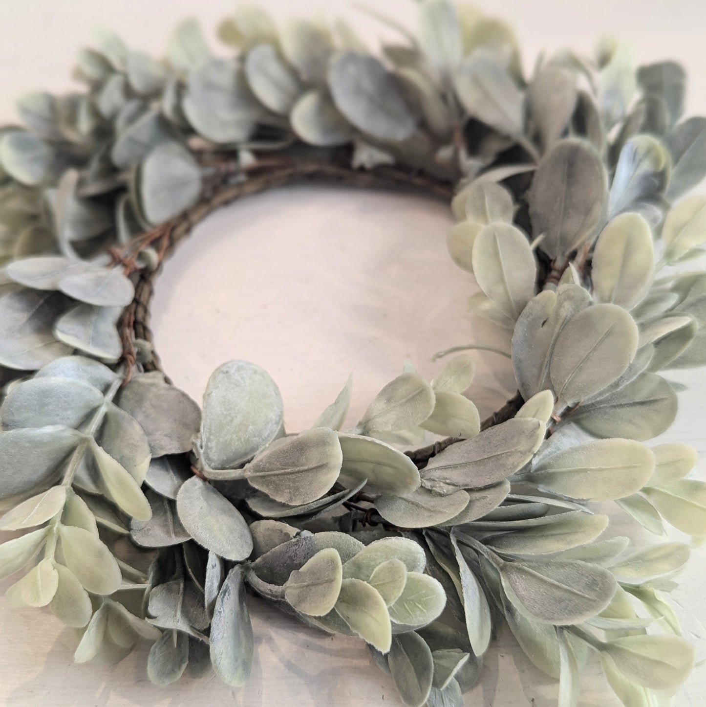 Ombre Boxwood Candle Ring, 3.5"