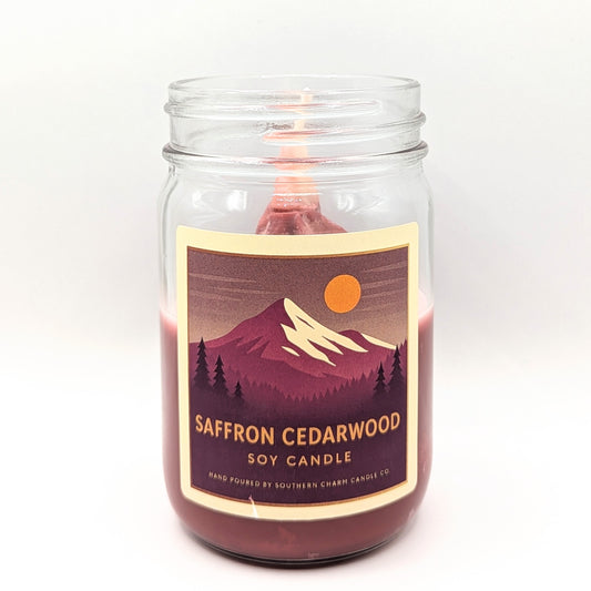 Saffron Cedarwood 12oz Candle