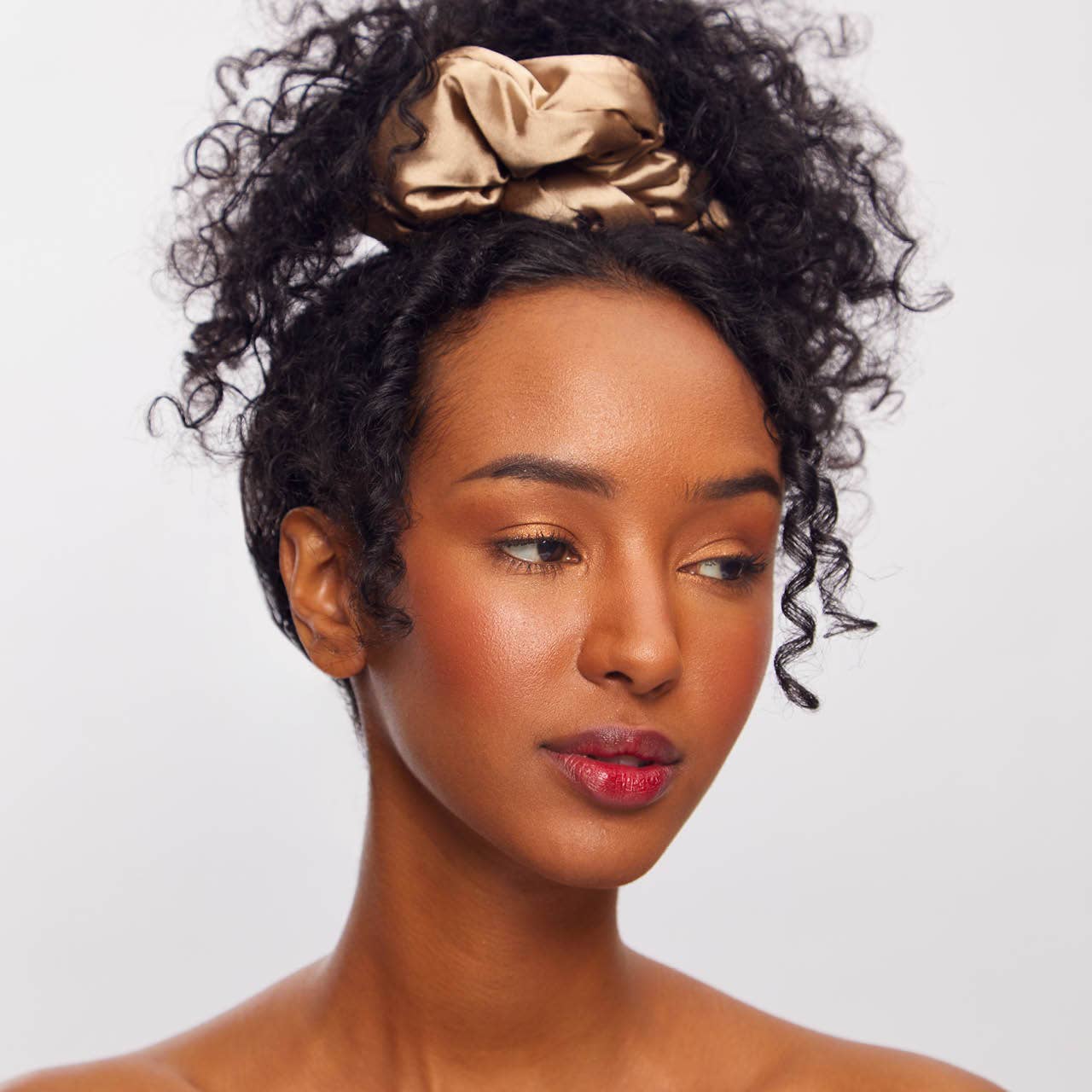 CC Satin Sleep Pillow Scrunchies - Charcoal/Gold