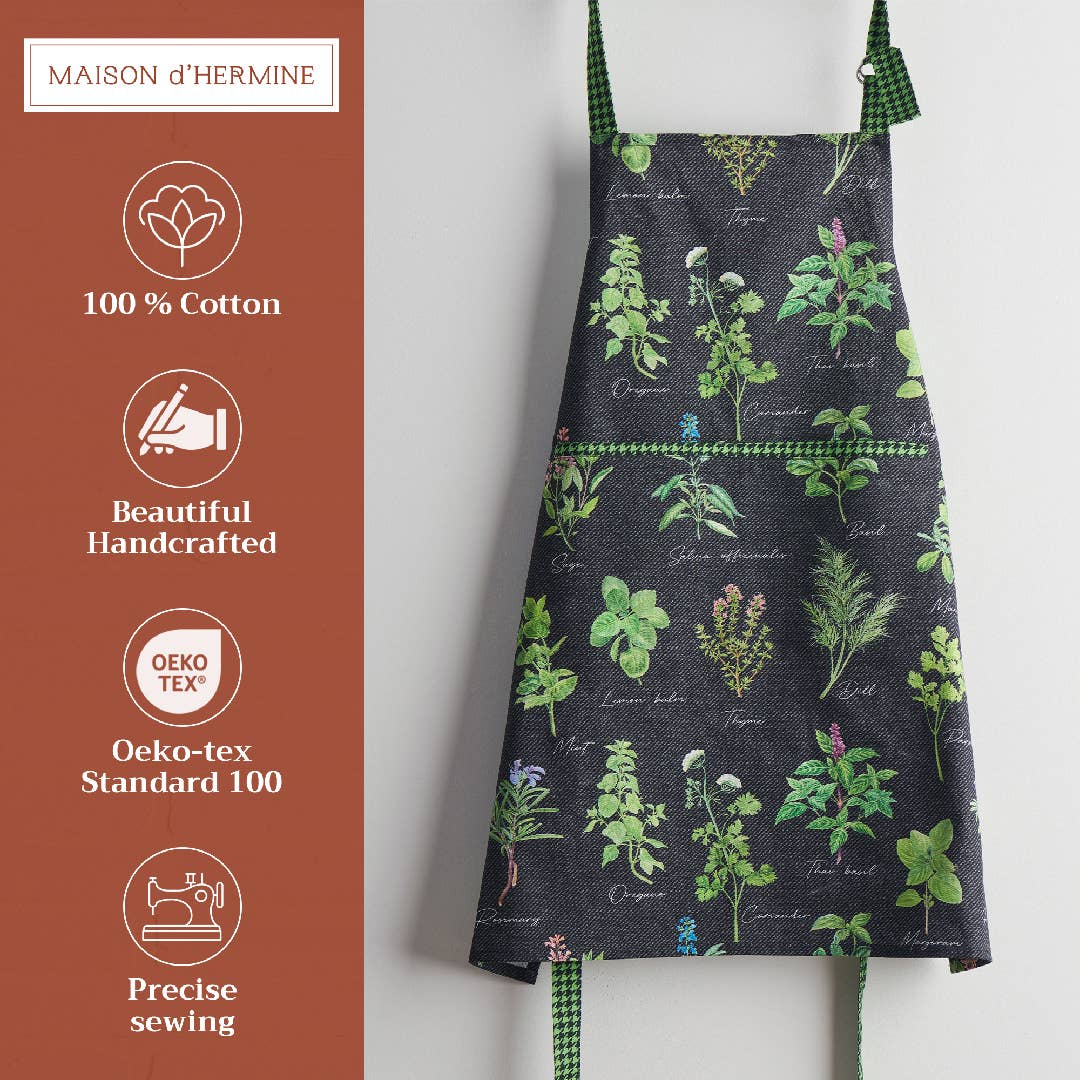 Fresh Herbs Cotton Apron