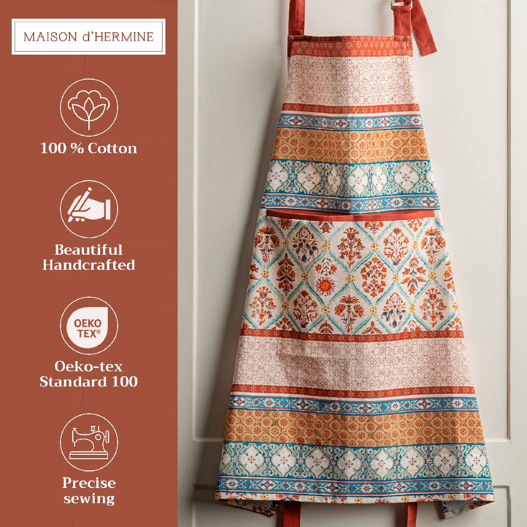 Romane Cotton Apron - Gifts for Thanksgiving / Fall