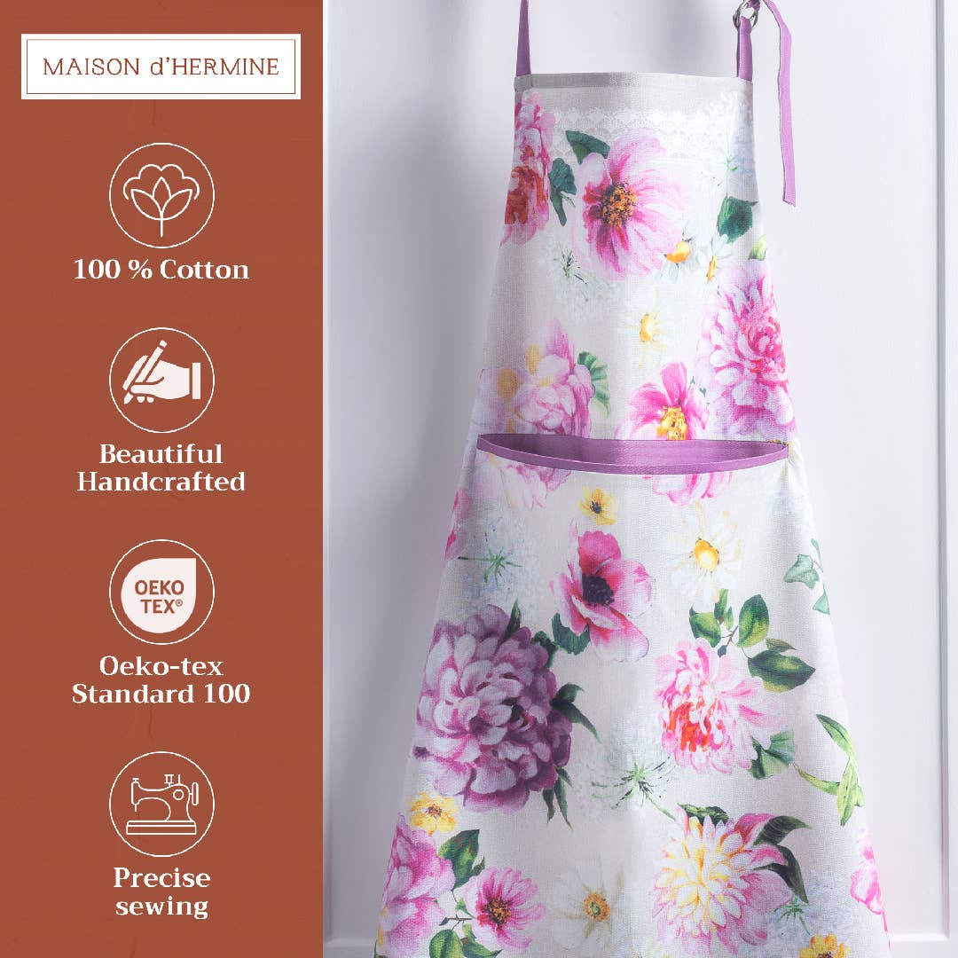 Apron 100% Cotton - Pivoine
