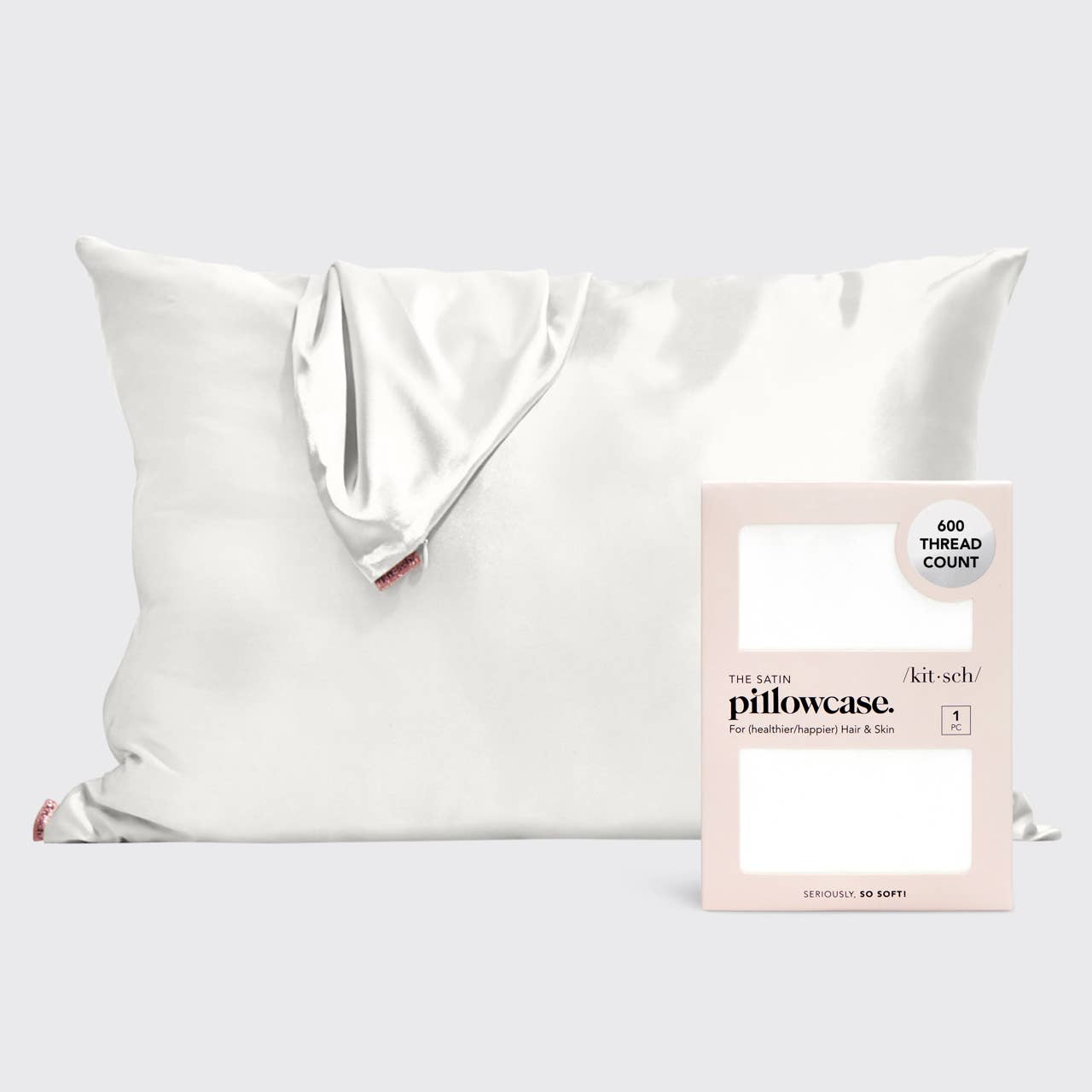 CC Satin Pillowcase - Ivory
