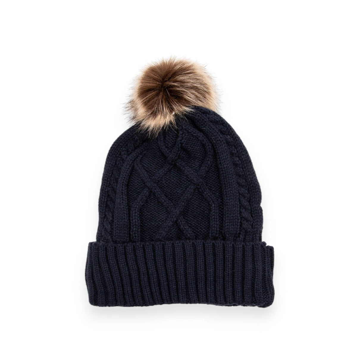Raised Knit PomPom Beanie Stocking Cap (assorted)
