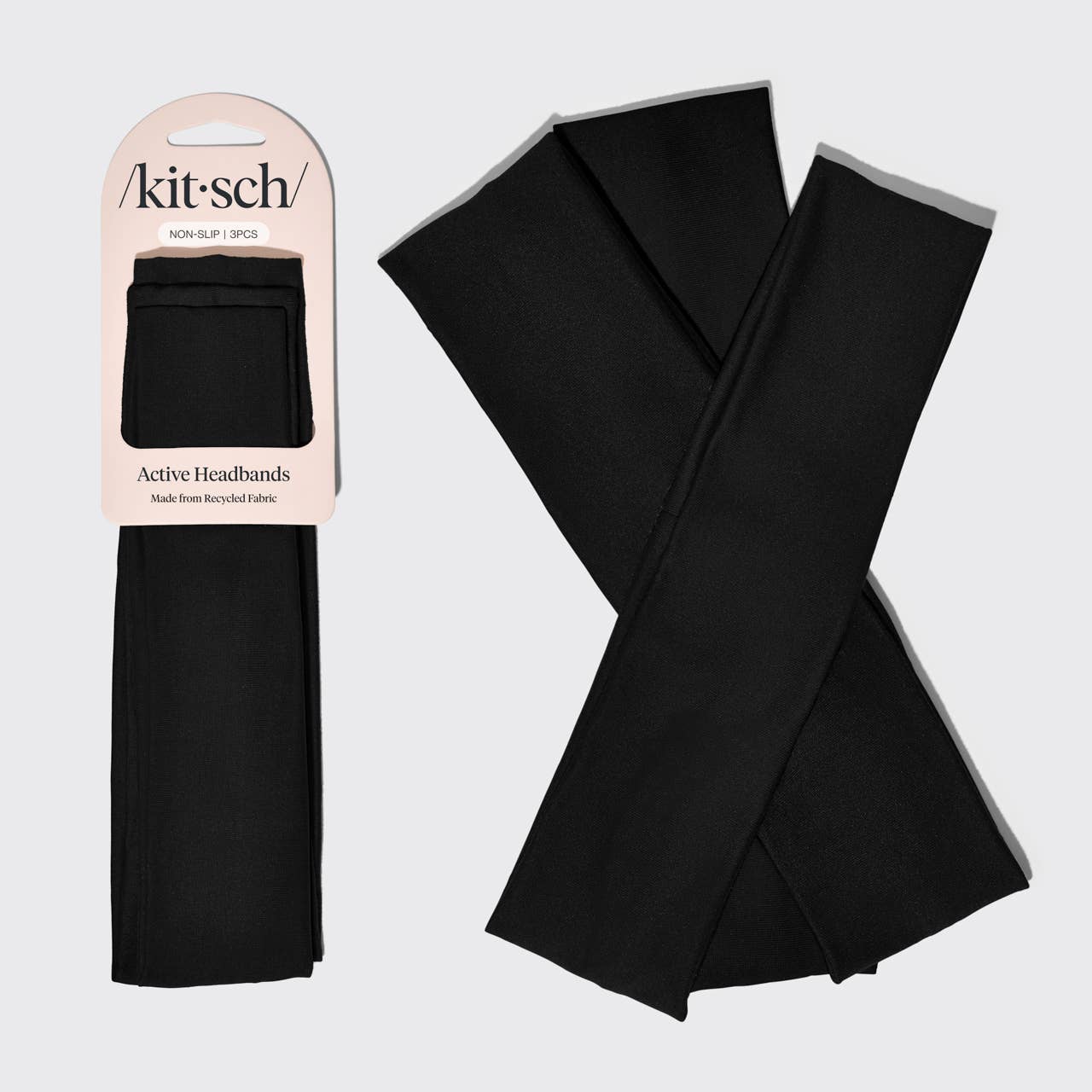 CC Recycled Active Headbands 3pc Set - Black