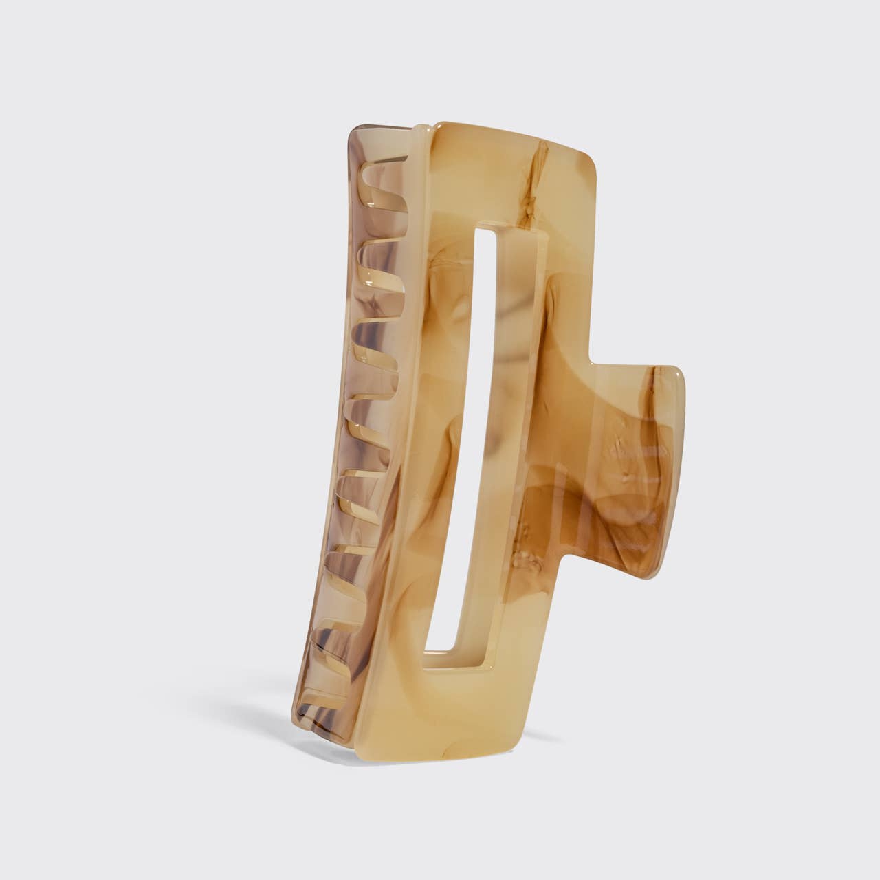 CC Recycled Plastic Jumbo Open Shape Claw Clip - Chocolate Marble