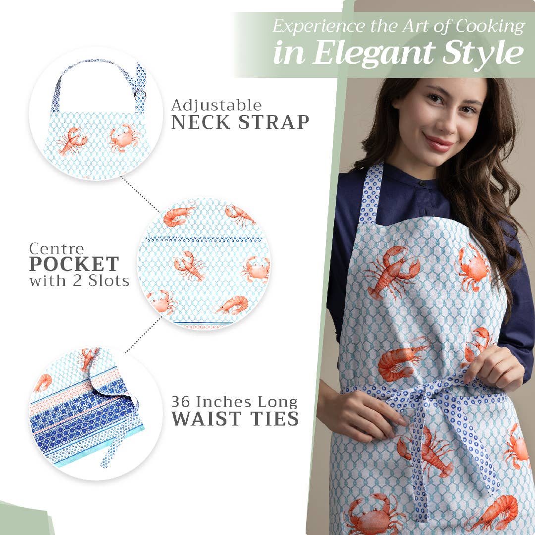 Apron 100% Cotton - Lobster Love