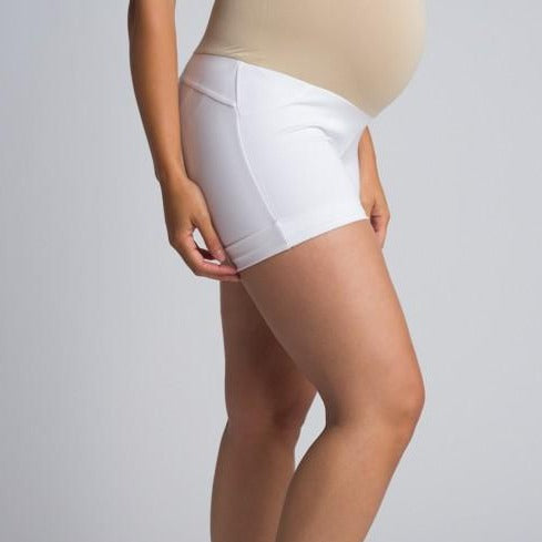 Maternity Ponte Shorts - Keeping it Cool in White