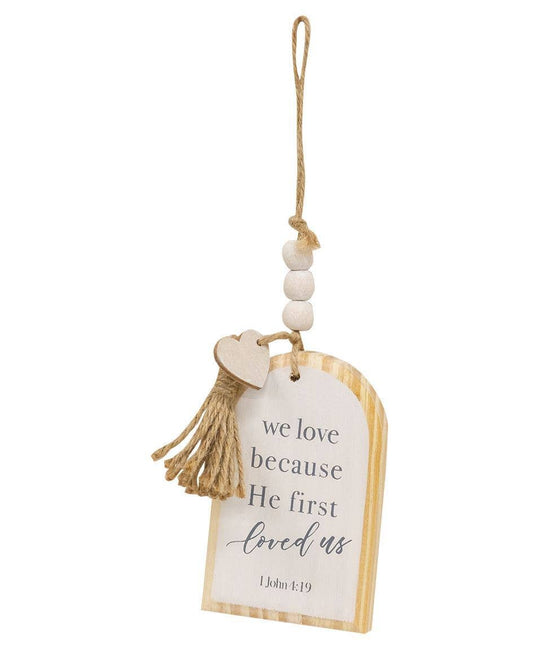 We Love Because He First Loved Us Beaded Arch Ornament
