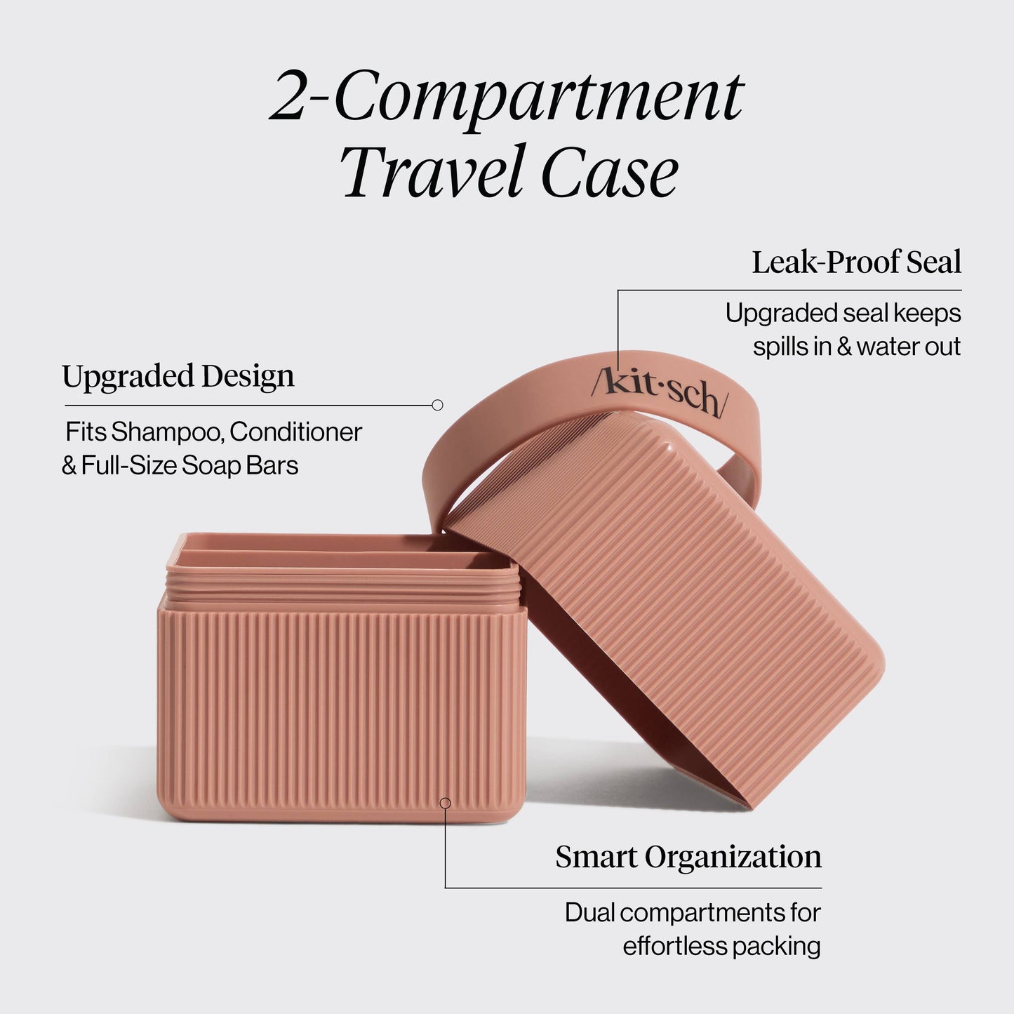 CC 2-Compartment Travel Case - Terracotta