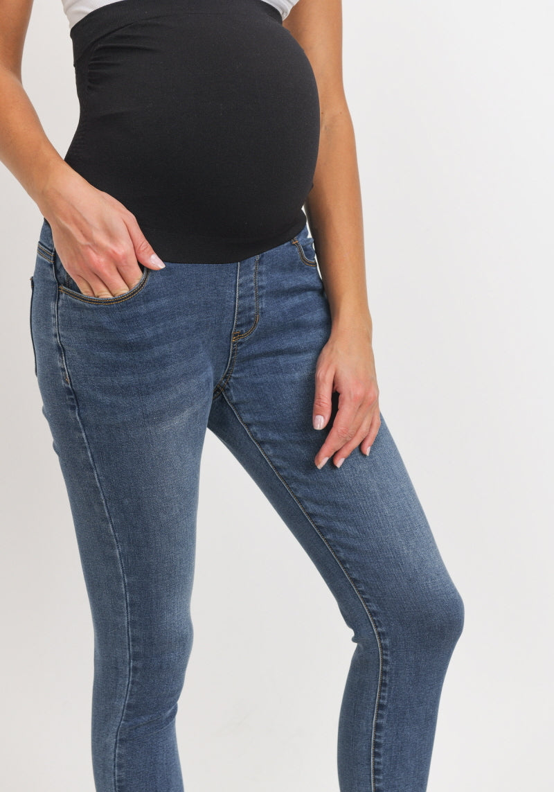 Maternity Stretch Jeans - Blue Jean Baby Skinny Jeans