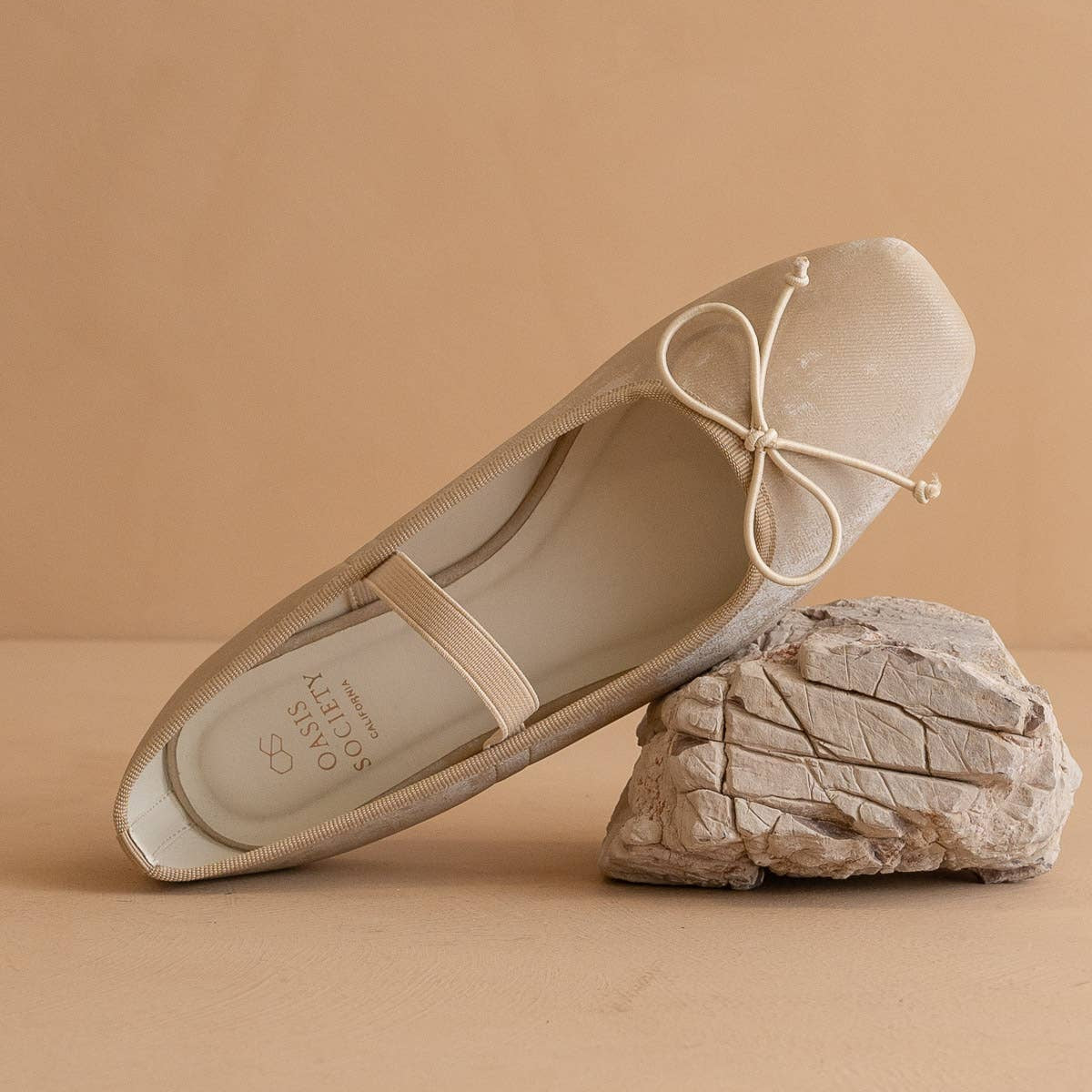 The Studio Ballet Flat - Beige Pointe Ballet Shoe