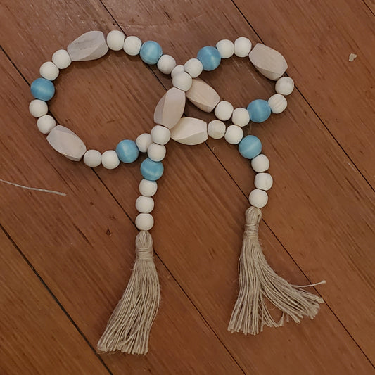 Turquoise Wooden Bead Garland