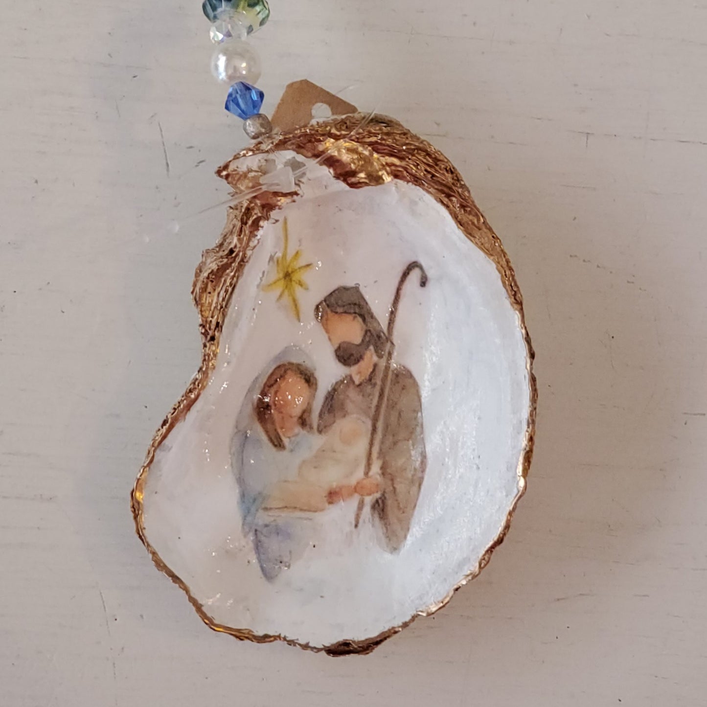Gilt-Edged Oyster Shell Ornament (varies)