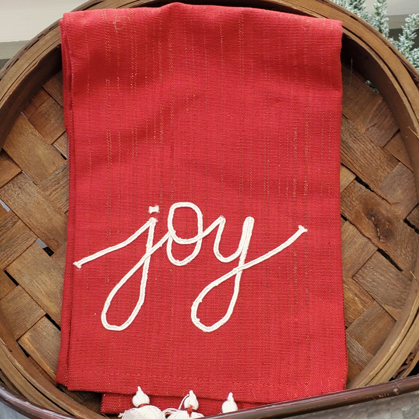 Red Joy Towel (metallic)